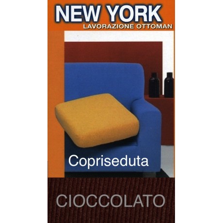 Housse de canapé en chocolat extensible - New York, fabriquée en Italie