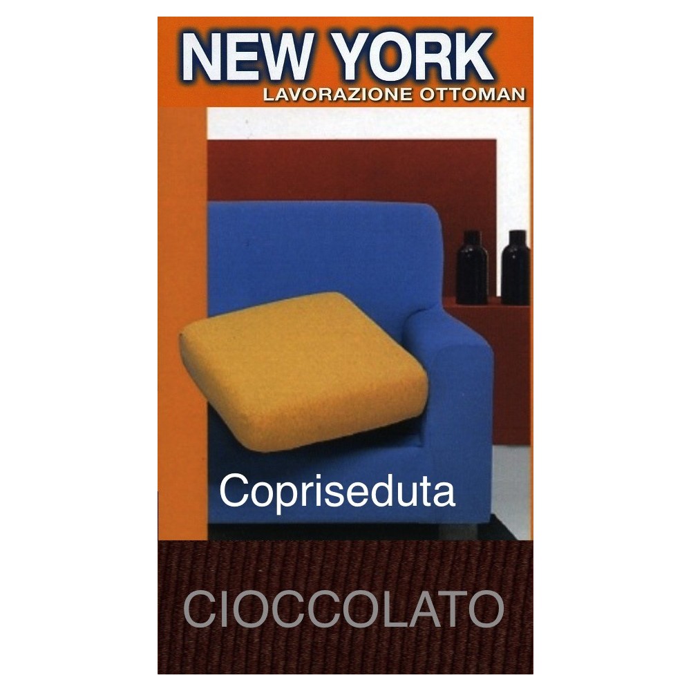 Housse de canapé en chocolat extensible - New York, fabriquée en Italie