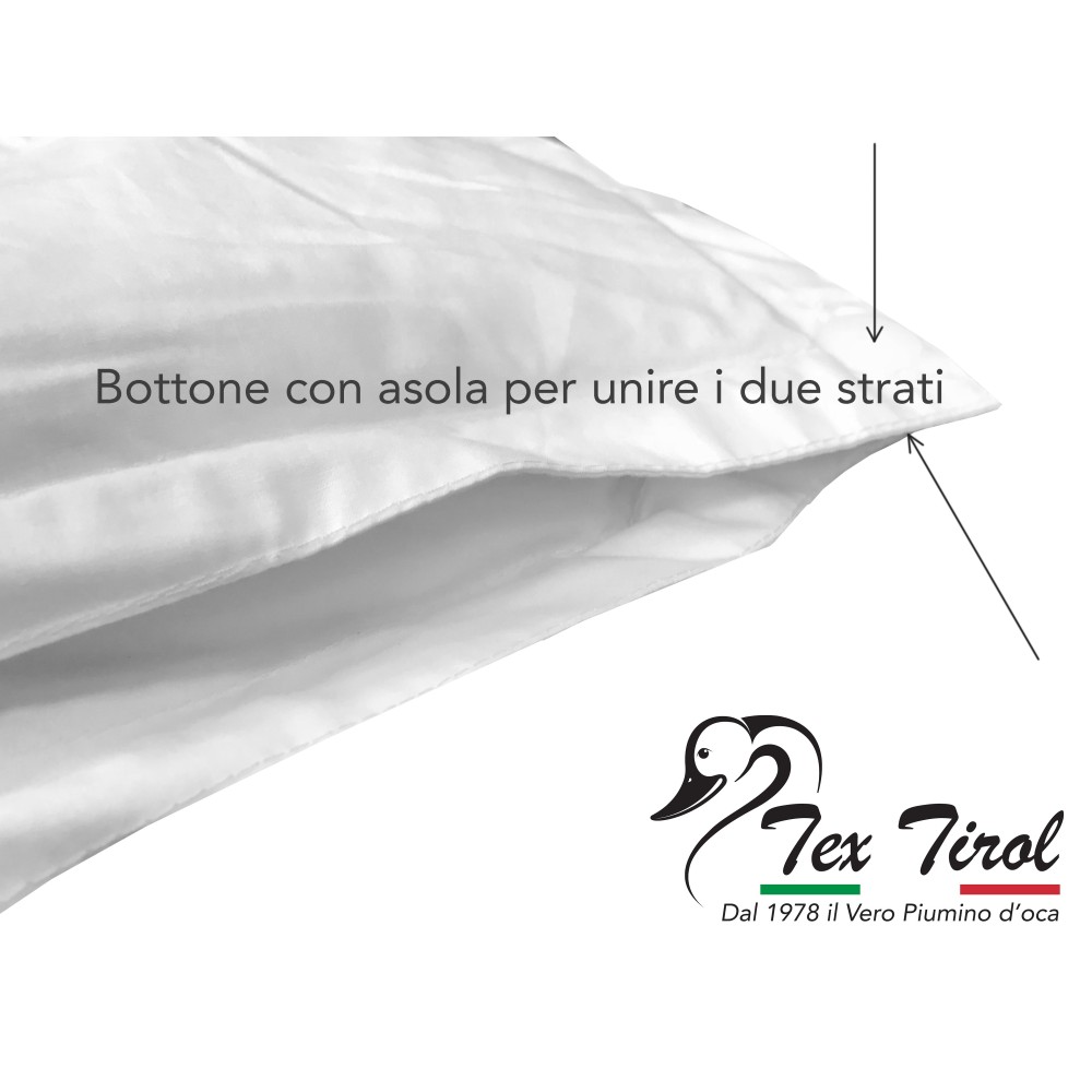 GOOSE TEX TIROL © 4 JAHRESZEITEN DAUNENJACKE 50% GÄNSEDAUNENJACKE / 50% GÄNSE-DOPPELFEDER CM. 250X200 MM