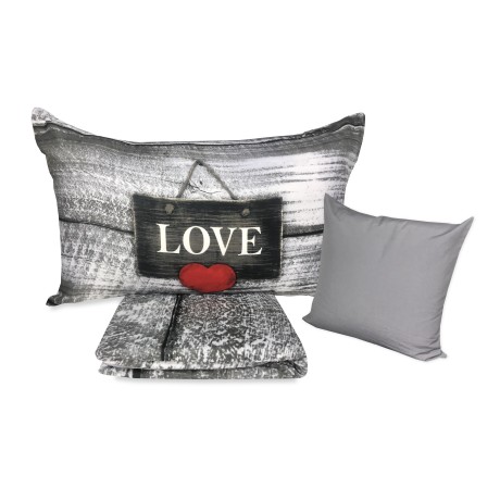 Housse de couette conçu avec des gerberas rose doux en microfibre