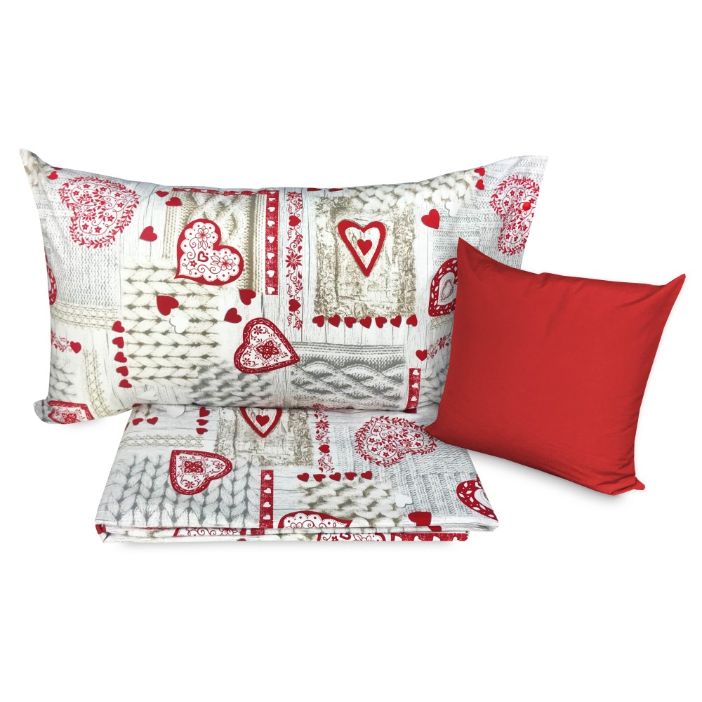 Tyrolean duvet cover Valbadia with deer and mountain huts