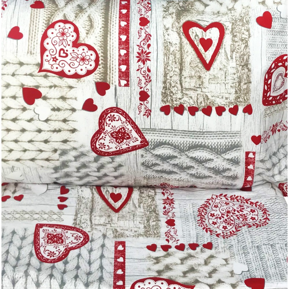 Tyrolean duvet cover Valbadia with deer and mountain huts
