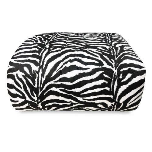 KOT © ZEBRA QUILT black and white DIS. ZEBRA STRIPED DOWN JACKET MADE IN ITALY PURE COTTON