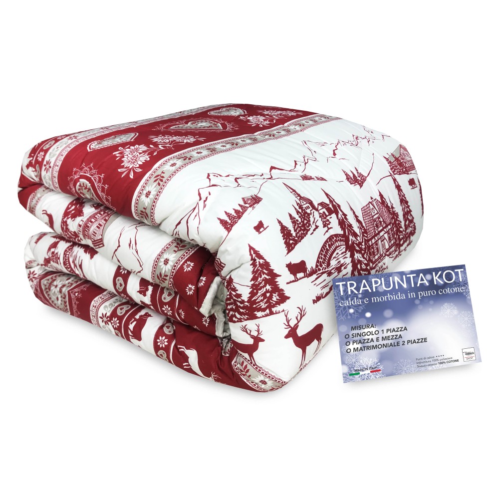 Couette d'hiver de pur coton et polyester, non-allergène