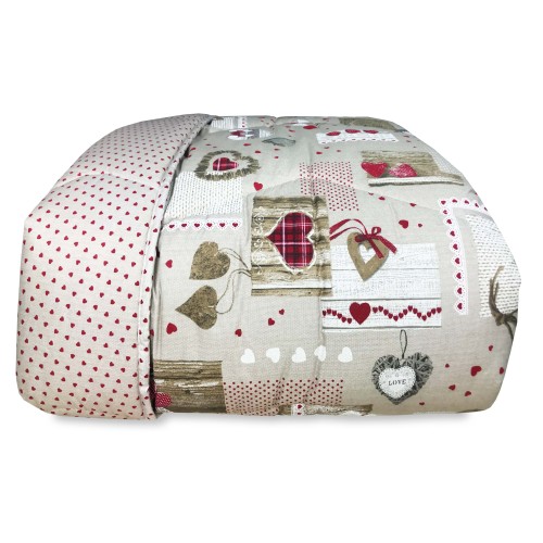 TRAPUNTA KOT © tirolese DIS. CUORE HOLLY Made In ITALY puro cotone