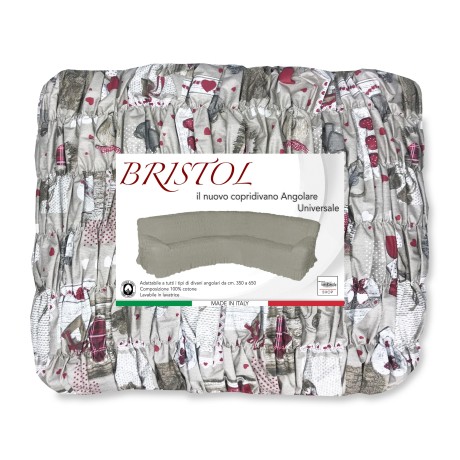 COPRIDIVANO ANGOLARE UNIVERSALE TIROLESE BRISTOL HOLLY ROSSO