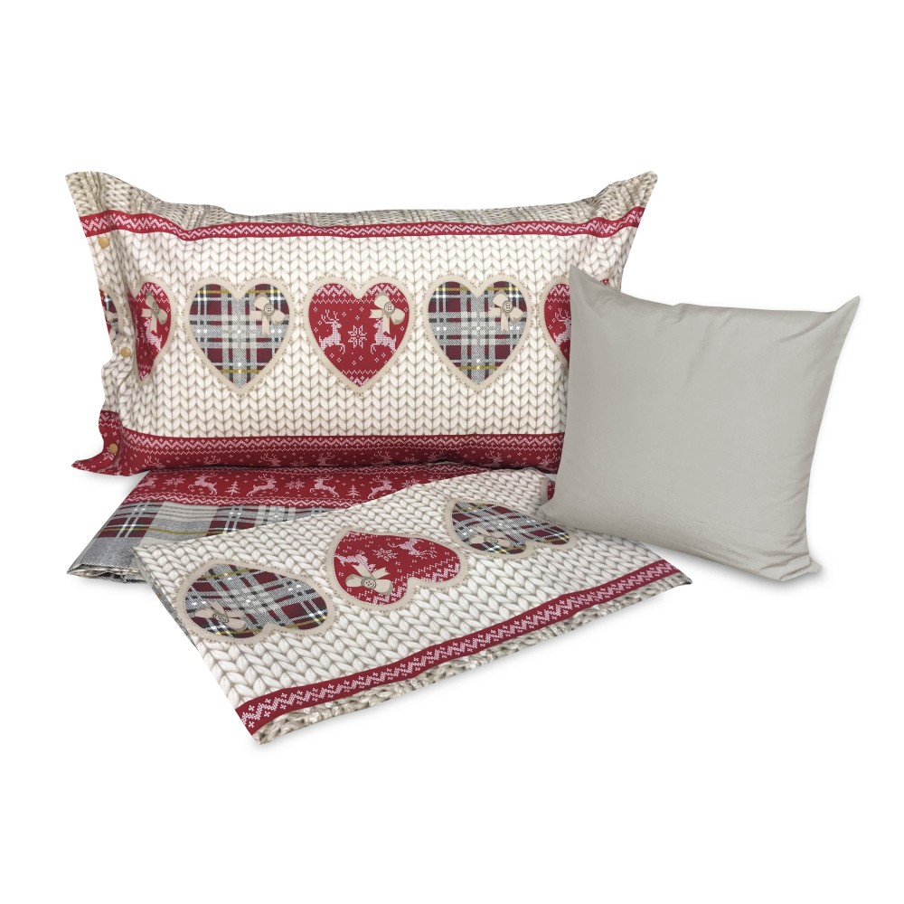 Housse de couette tricoté à partir du style tyrolien en pur coton