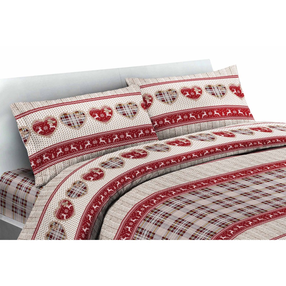 KNITTED duvet cover in Tyrolean style in pure cotton