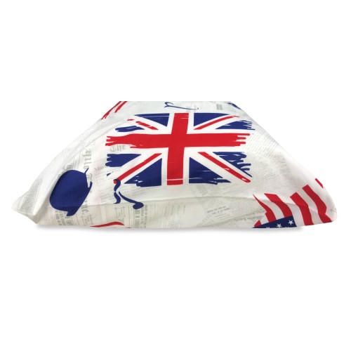 COPRIPIUMINO BANDIERA INGLESE e AMERICANA apple and Sherlock Holmes
