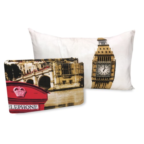 COPRIPIUMINO in Microfibra LONDRA INGLESE BIG BEN TELEPHONE