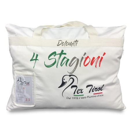 The Tex Tirol DOLOMITI duvet in the 4-season version ideal for all year round, single or double or double