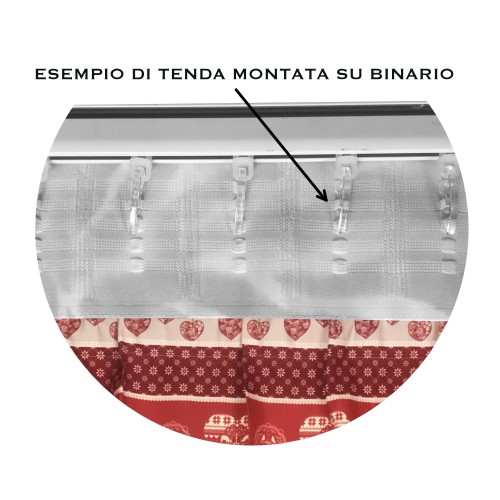 TENDA TIROLESE ROSSA in stile montanaro CM. 180X280 MADE IN ITALY