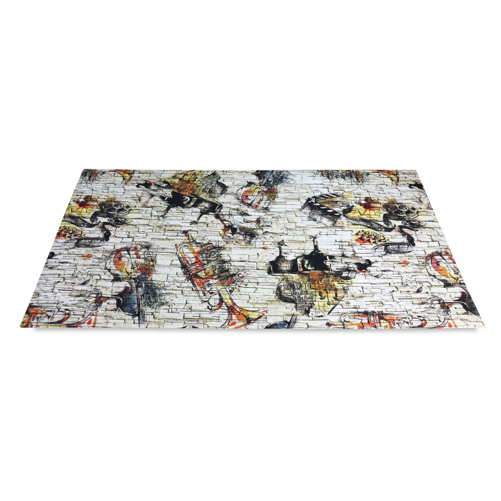 Antidérapant tapis de cuisine en coton, indestructible, imprimé avec des feuilles vertes
