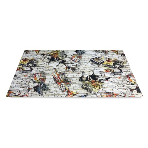 Antidérapant tapis de cuisine en coton, indestructible, imprimé avec des feuilles vertes