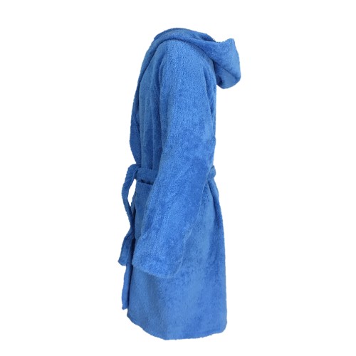HI TECH + © BABY BOY BADEMANTEL AUS FROTTEE AUS REINER BAUMWOLLE, MADE IN ITALY, HELLBLAU