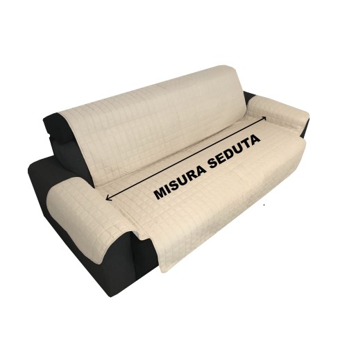 Quilted sofa cover, adaptable to sofas/armchairs with armrests