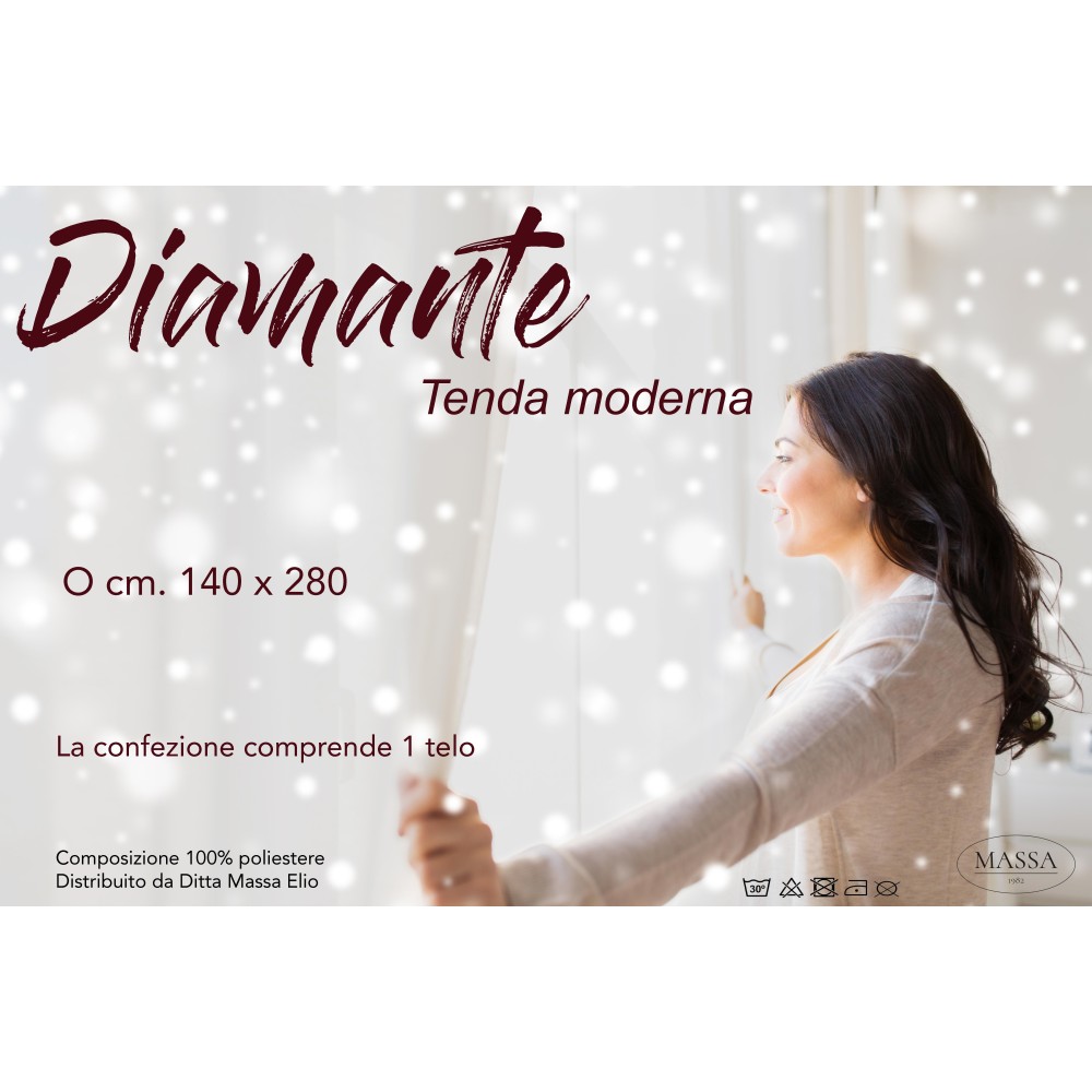 SOLID COLOR DIAMOND BURGUNDY CURTAIN CM. 140X280 PACKED