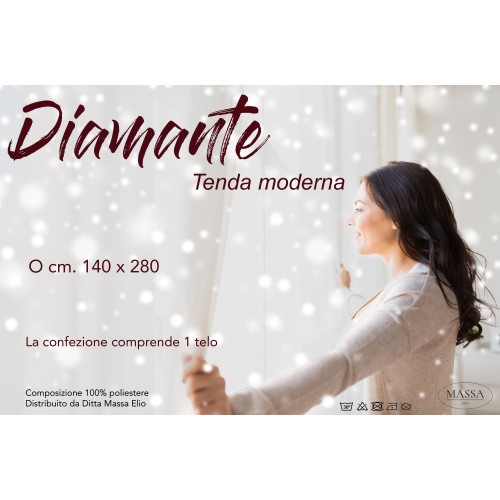 CORTINA BURDEOS DIAMANTE DE COLOR LISO CM. 140X280 EMBALADO