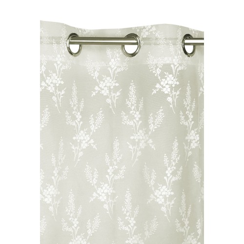TENDA tendaggio ISABEL panna cm. 140X280 CONFEZIONATA in PIZZO jacquard