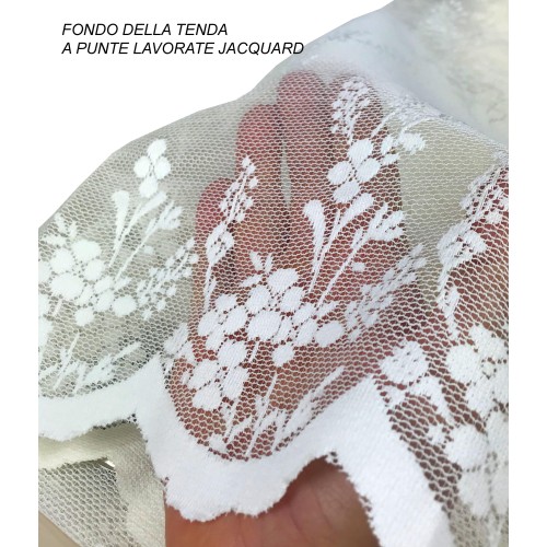 VORHANG ISABEL creme cm. 140X280 AUS JACQUARD-SPITZE