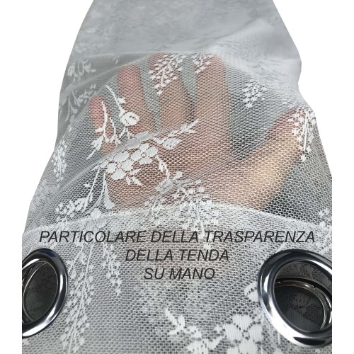 CURTAIN ISABEL grey cm. 140X280 MADE OF JACQUARD LACE