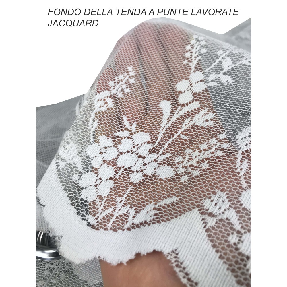 VORHANG ISABEL grau cm. 140X280 AUS JACQUARD-SPITZE