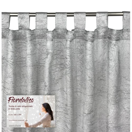 CORTINA DE FIORDALISO en GRIS LISO cm. 140X290 Empaquetado