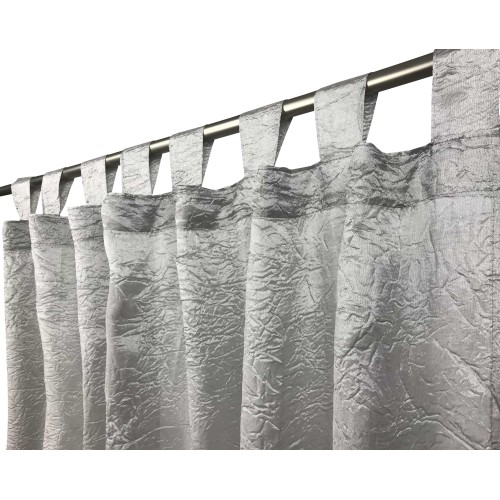 TENDA FIORDALISO in tinta UNITA GRIGIO cm. 140X290 confezionata