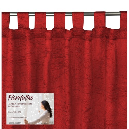 CORNFLOWER CURTAIN IN SOLID COLOR BORDEAUX CM. 140X290 Packaged