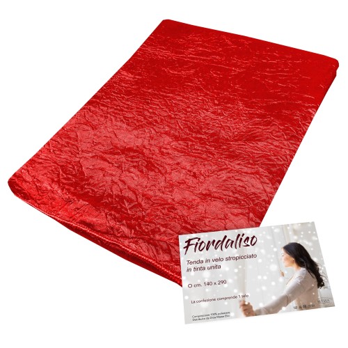 FIORDALISO CURTAIN in der gleichen Farbe FIRE RED CM. 140X290 verpackt