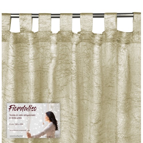 FIORDALISO VORHANG in Unifarbe GOLDGELB CM. 140X290 verpackt