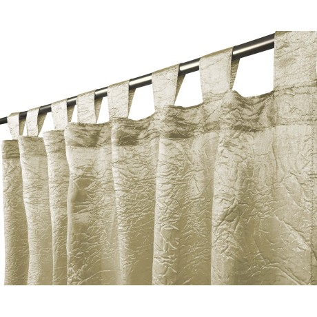 FIORDALISO CURTAIN in solid color GOLDEN YELLOW CM. 140X290 Packaged 2