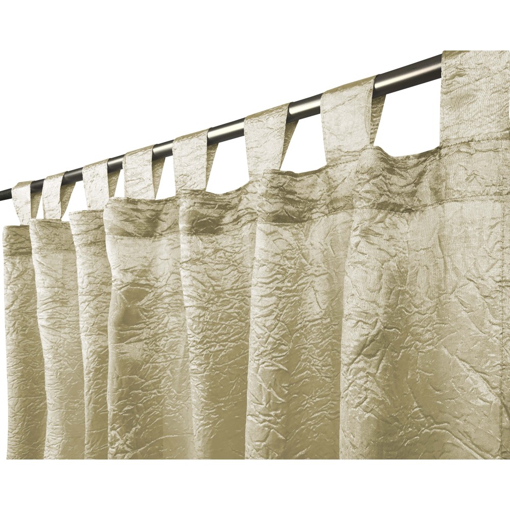 FIORDALISO CURTAIN in solid color GOLDEN YELLOW CM. 140X290 Packaged