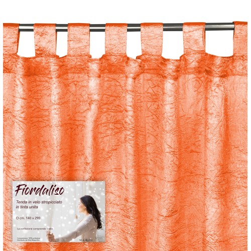 TENDA FIORDALISO in tinta unita ARANCIO CM. 140X290 confezionata