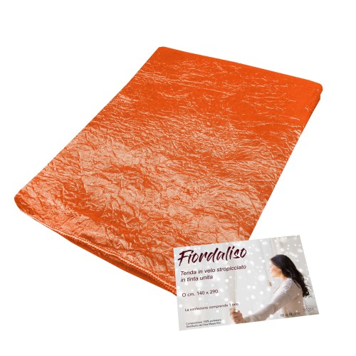 CORTINA DE FIORDALISO en color liso NARANJA CM. 140X290 Empaquetado