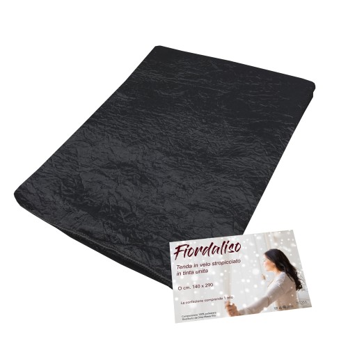 TENDA FIORDALISO in tinta unita NERO CM. 140X290 confezionata