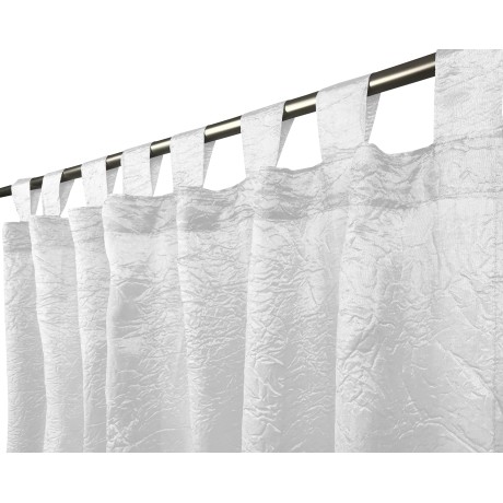 FIORDALISO CURTAIN in solid color WHITE CM. 140X290 Packaged 2