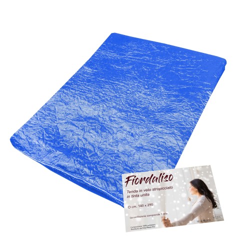 CORTINA DE FIORDALISO en color liso AZUL CM. 140X290 Empaquetado