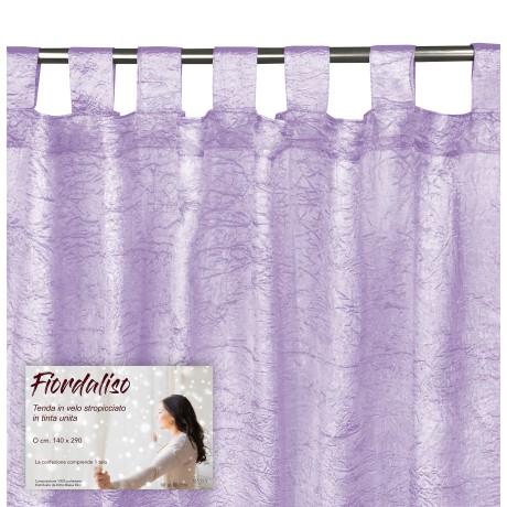 CORTINA FIORDALISO en color liso LILA CM. 140X290 Empaquetado