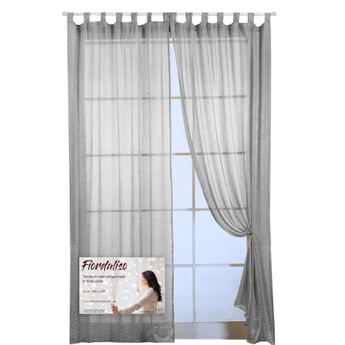 CORTINA DE FIORDALISO en GRIS LISO cm. 140X290 Empaquetado
